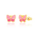 Ohrringe Ohrstecker Schmetterling rosa