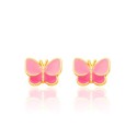 Ohrringe Ohrstecker Schmetterling rosa
