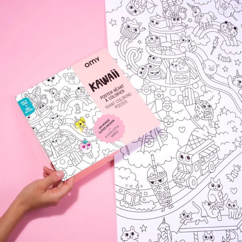 Omy Poster Kawaii zum Ausmalen