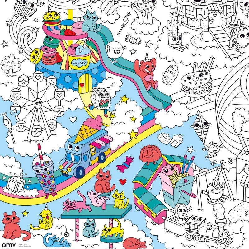Omy Poster Kawaii zum Ausmalen