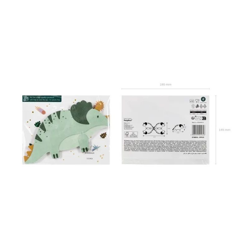 Servietten Dinosaurier Triceratops