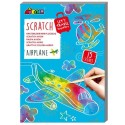 Mini Scratch Art Kratzbilder Flugzeug