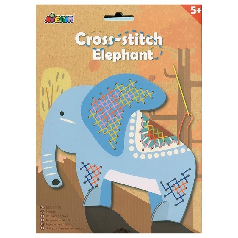 Stickset Kreuzstich Elefant