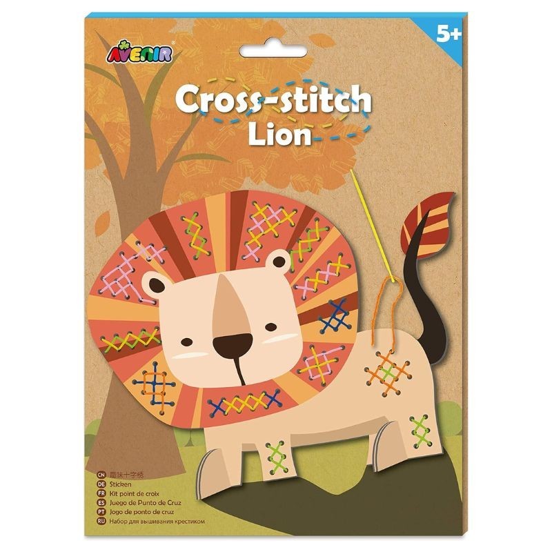 Stickset Kreuzstich Löwe