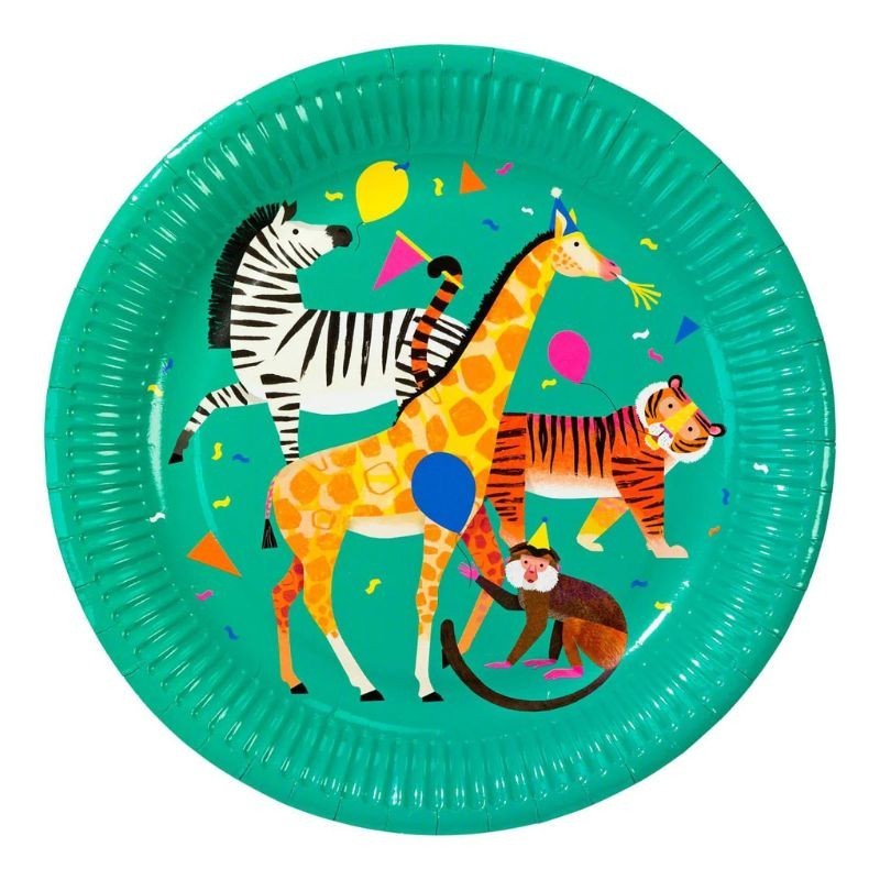 Pappteller Party Animals Dschungeltiere von Talking Tables