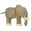 Holztiger Holzfigur Elefant grau