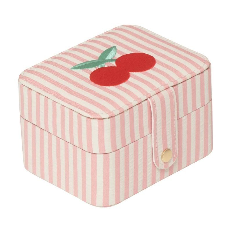 Schmuckbox Kirschen gestreift