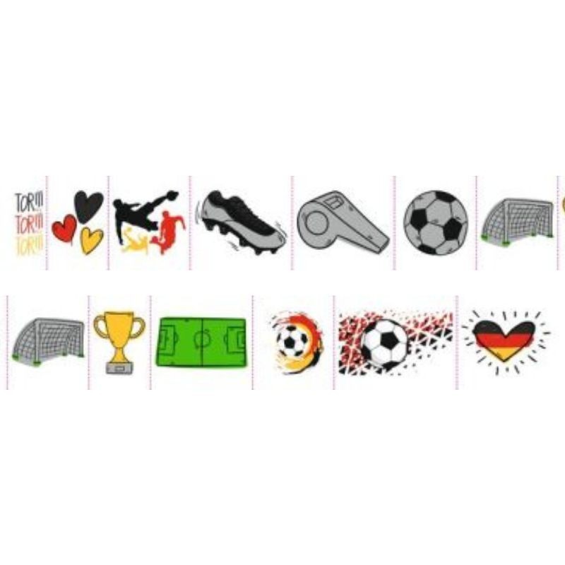 Kindertattoo Set Fussball von der Rolle