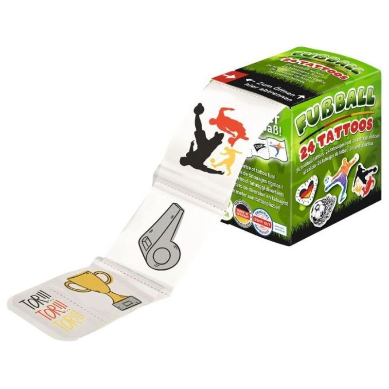 Kindertattoo Set Fussball von der Rolle