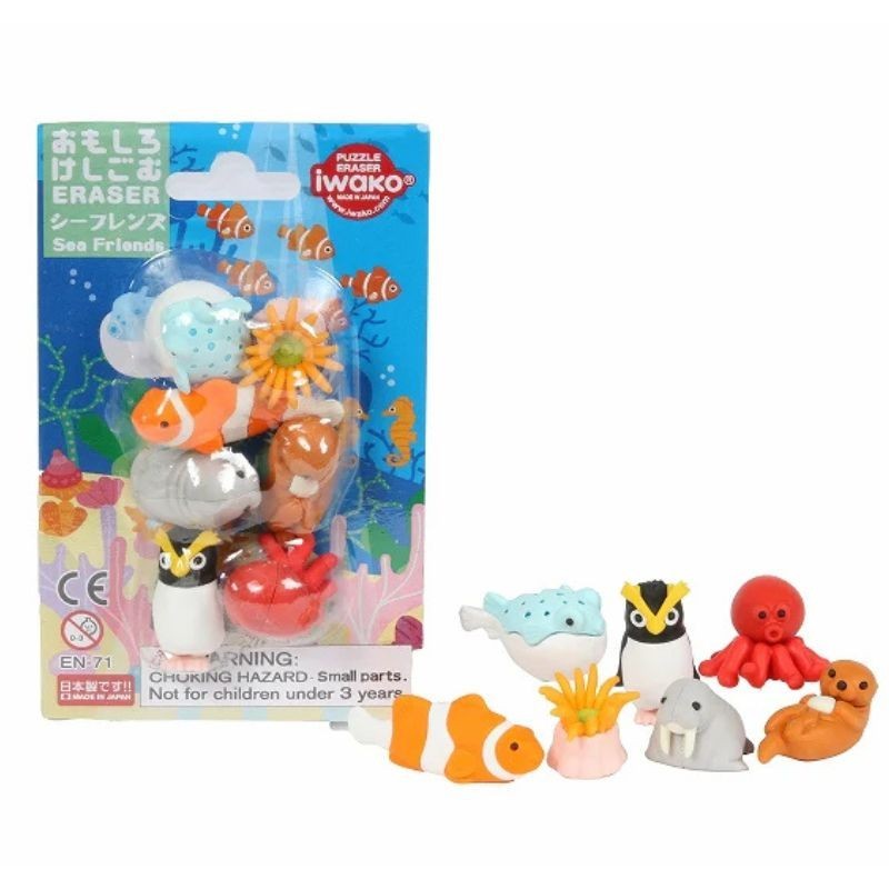 Radiergummi Set Meeresfreunde