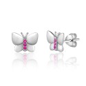 Ohrringe Ohrstecker Schmetterling Silber