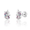 Ohrringe Ohrstecker Einhorn Silber