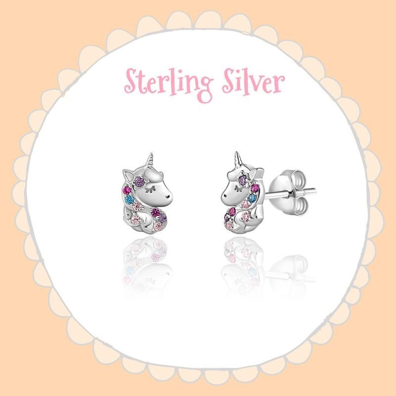 Ohrringe Ohrstecker Einhorn Sterling Silber von girl nation