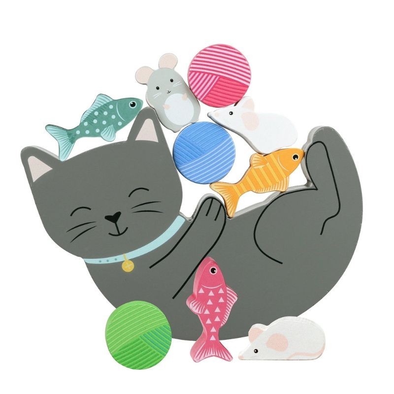 Balancier und Stapelspiel Katze