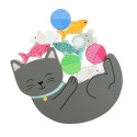 Balancier und Stapelspiel Katze