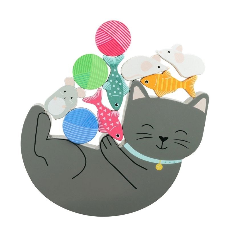 Balancier und Stapelspiel Katze