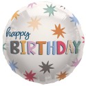 Ballon Happy Birthday Sterne