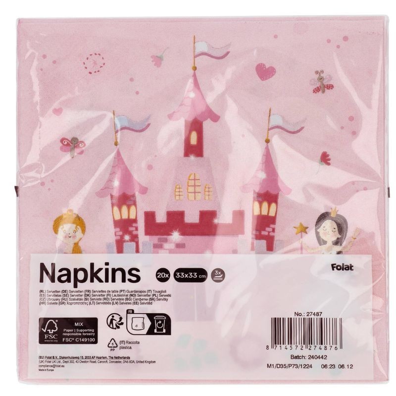 Servietten Prinzessin bunt
