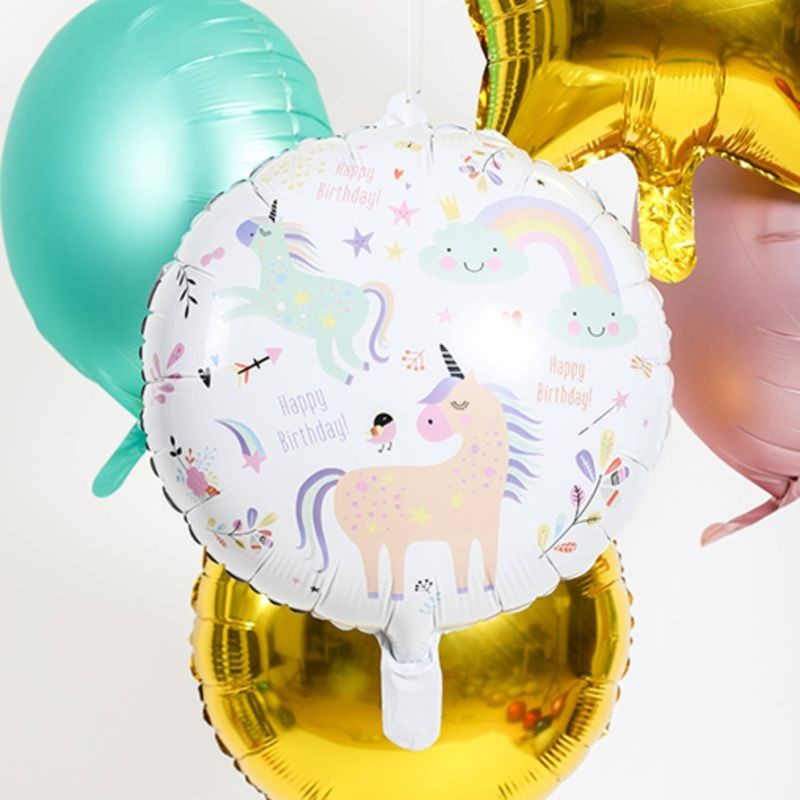 Ballon Einhörner & Regenbogen Happy Birthday