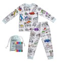 Pyjama Dinosaurier zum Ausmalen