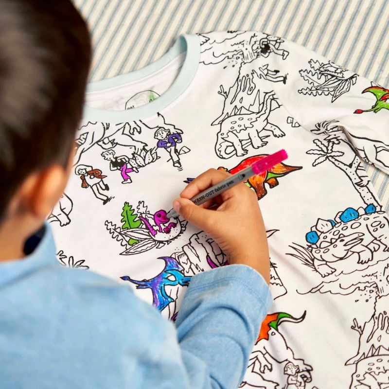 Pyjama Dinosaurier zum Ausmalen