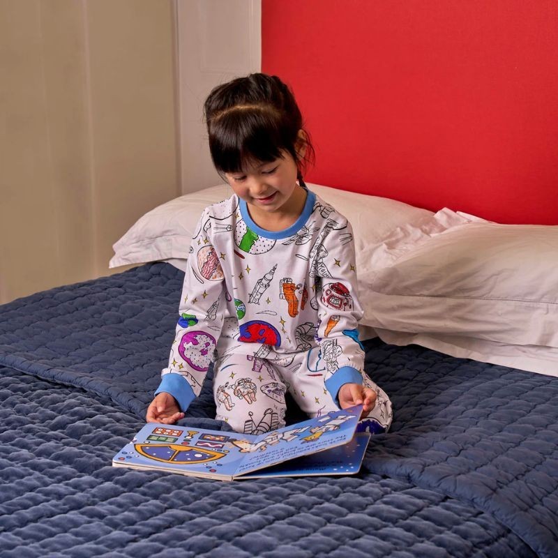 Pyjama Space zum Ausmalen