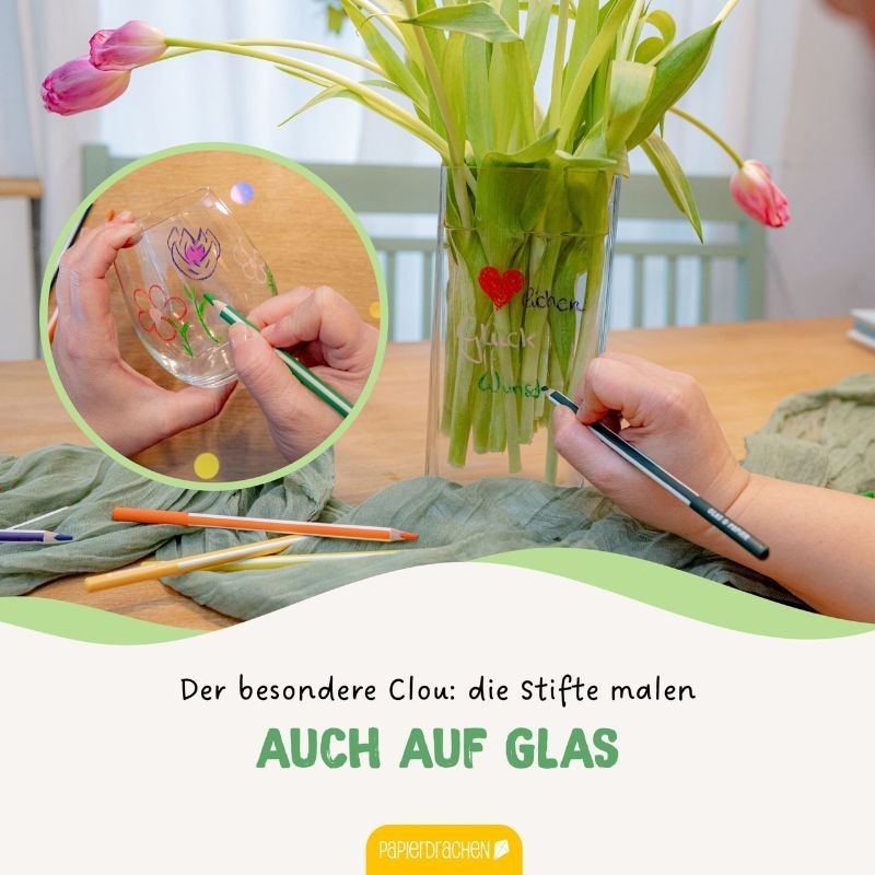 Farbstifte Set für Glas und Papier