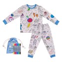 Pyjama Space zum Ausmalen