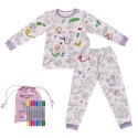 Pyjama Meerjungfrau zum Ausmalen