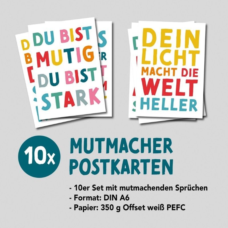 Mutmacher Kartenset Ermutigende Postkarten