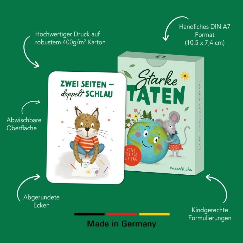 Umweltkarten Starke Taten für Kinder von Rüsselfuchs