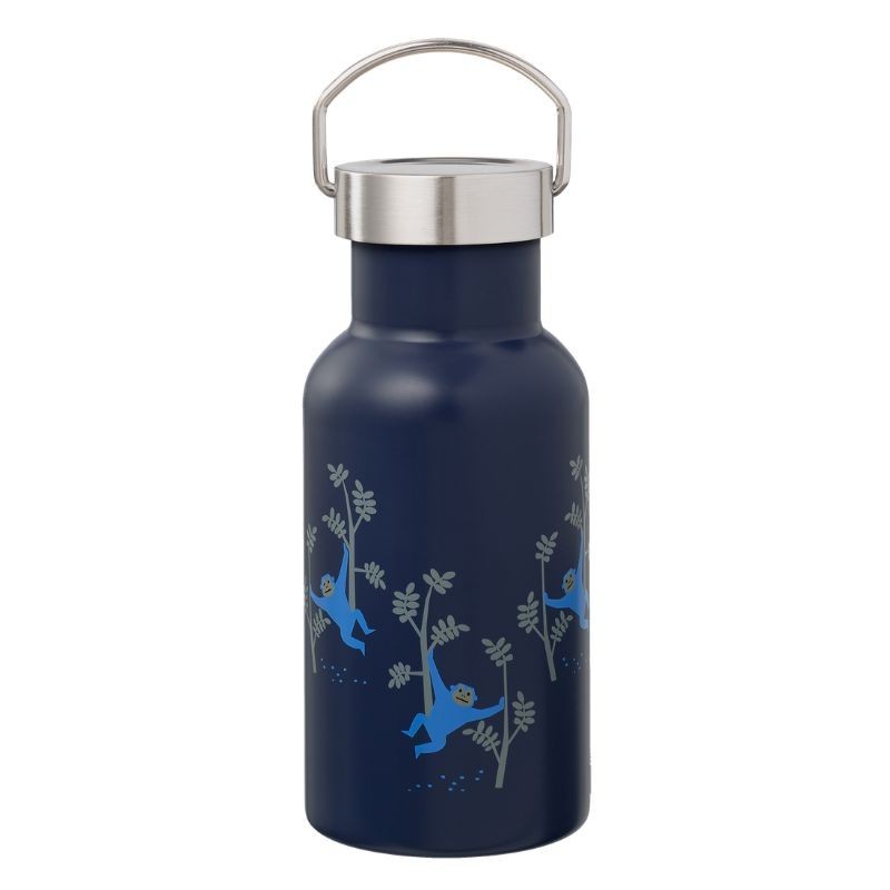 Thermosflasche Affen blau