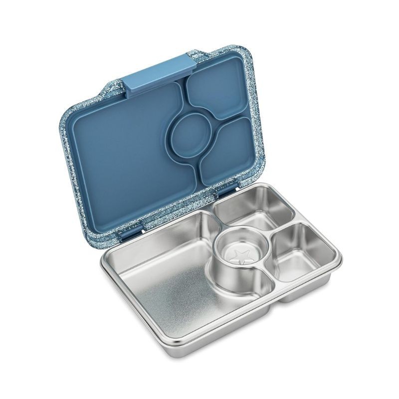 Yumbox Prêt Edelstahl Lunchbox Glitzer Blau