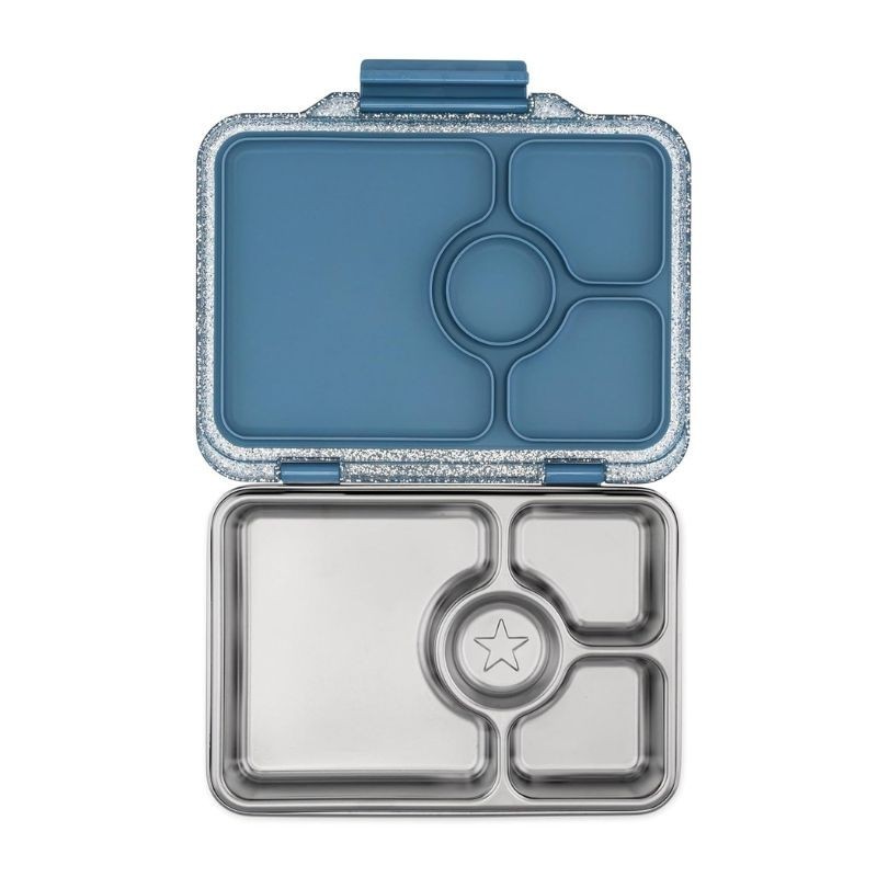 Yumbox Prêt Edelstahl Lunchbox Glitzer Blau