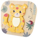 Holzpuzzle Leopard mit 5 Teilen