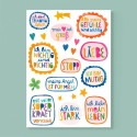 Postkarte Affirmationen bunt