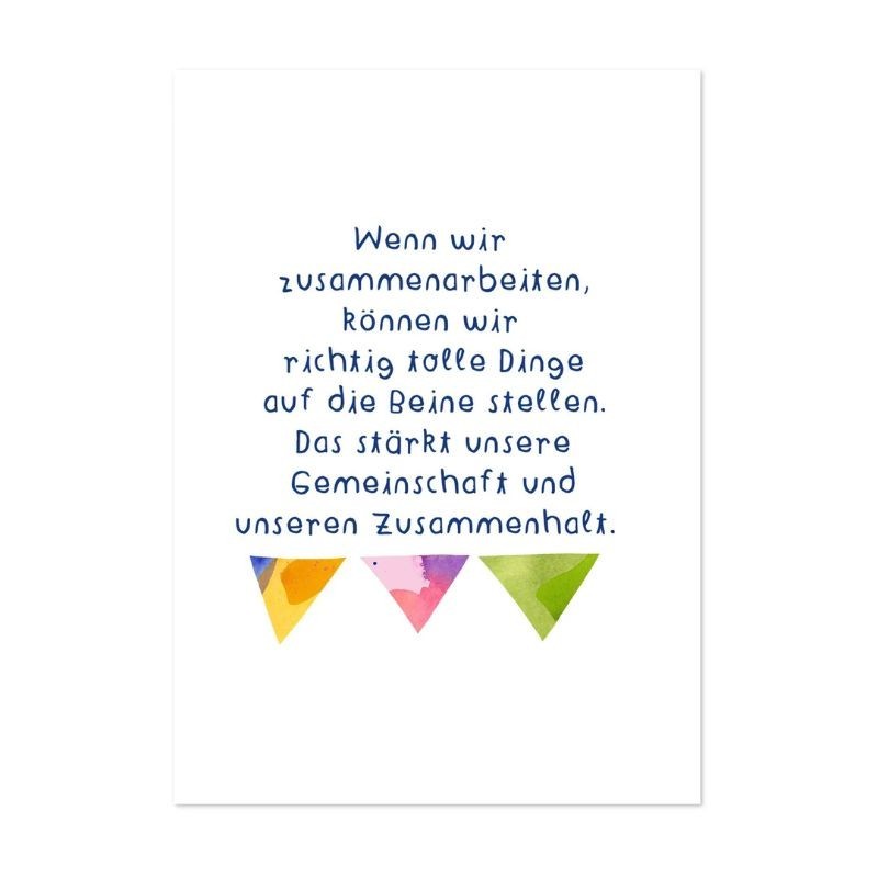 Zusammen Karten für ein schönes Miteinander