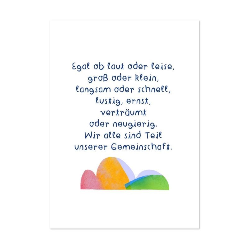Zusammen Karten für ein schönes Miteinander