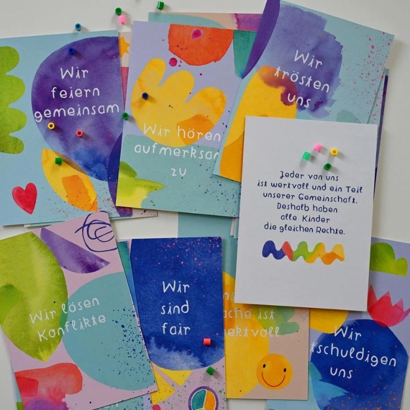 Zusammen Karten für ein schönes Miteinander