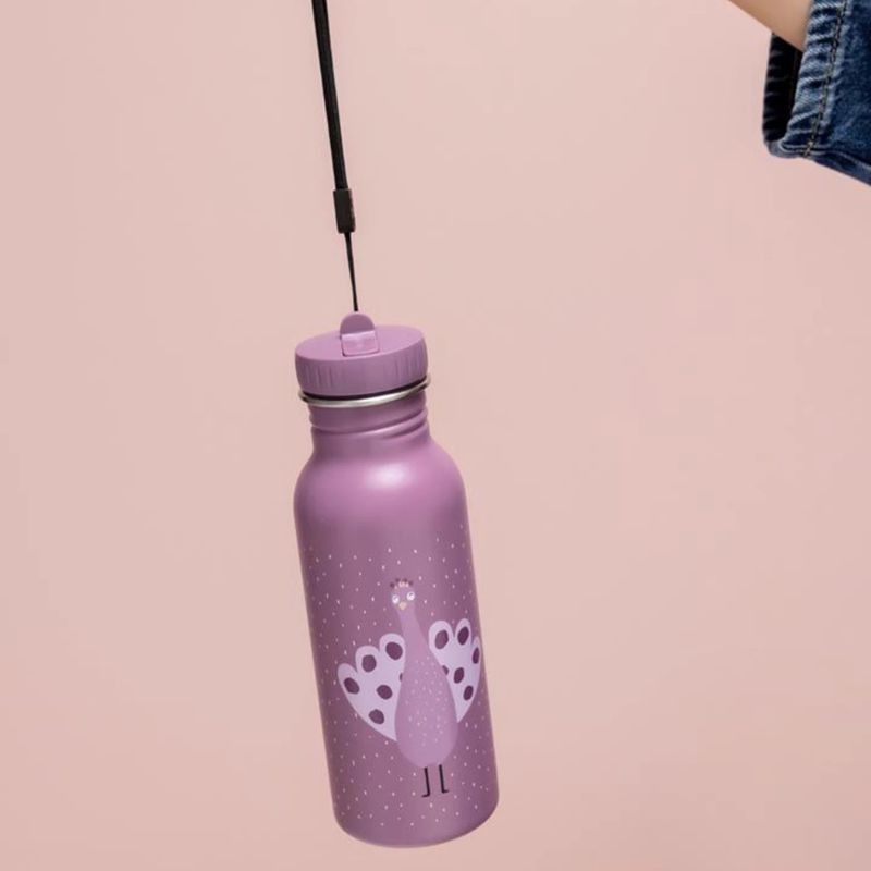 Trinkflasche Edelstahl Pfau 500ml