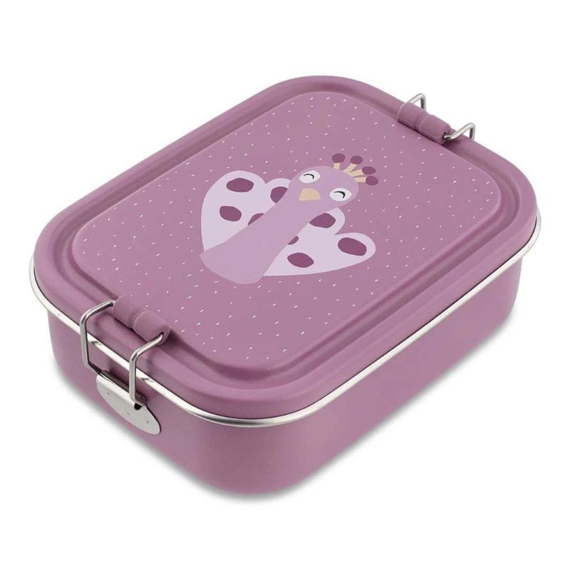 Znünibox Edelstahl Pfau lila