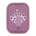 Edelstahl Lunchbox Pfau lila