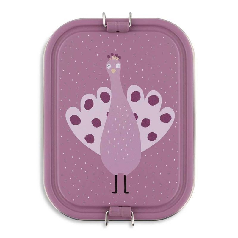 Edelstahl Lunchbox Pfau lila