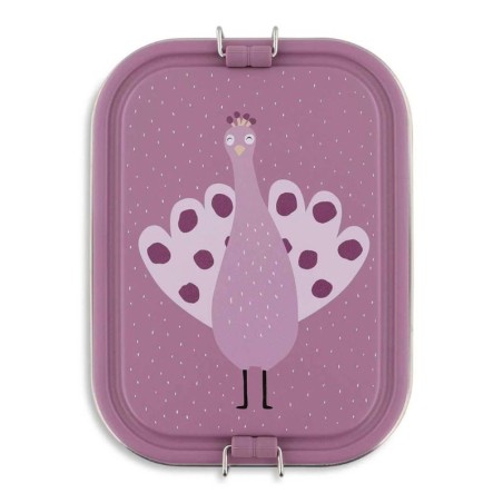 Edelstahl Lunchbox Pfau lila