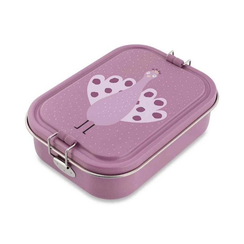 Edelstahl Lunchbox Pfau lila
