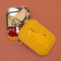 Lunchbox Edelstahl Giraffe gelb