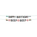 Girlande Happy Birthday Fahrzeuge