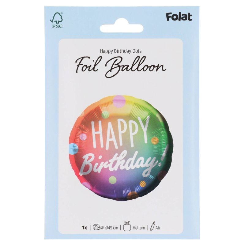 Ballon Happy Birthday Punkte
