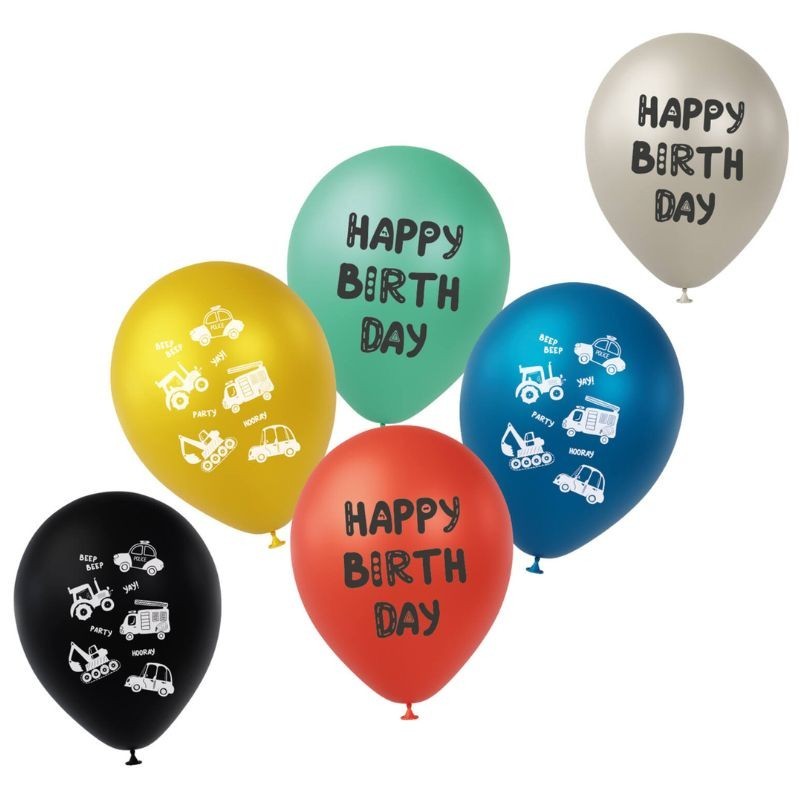 Luftballon Set Fahrzeuge bunt