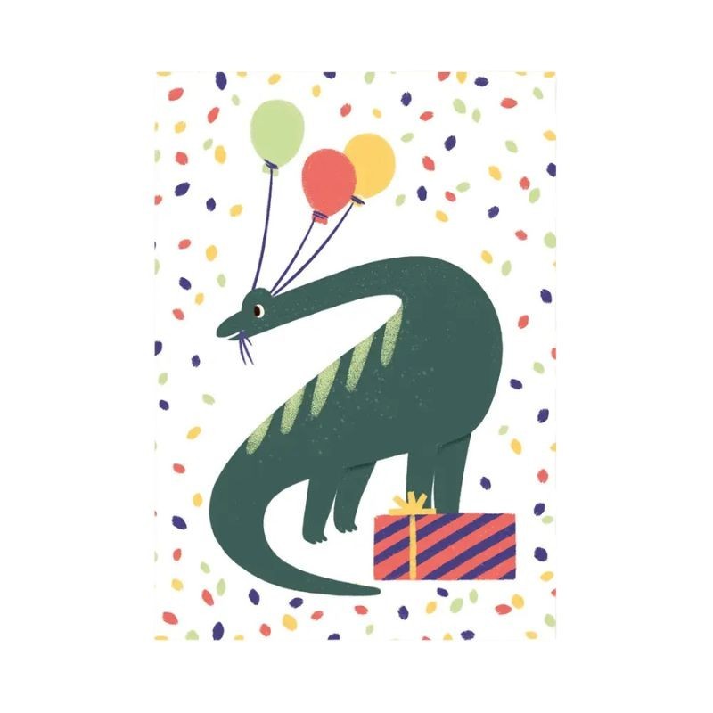 Geburtstagskarte Dino Konfetti
